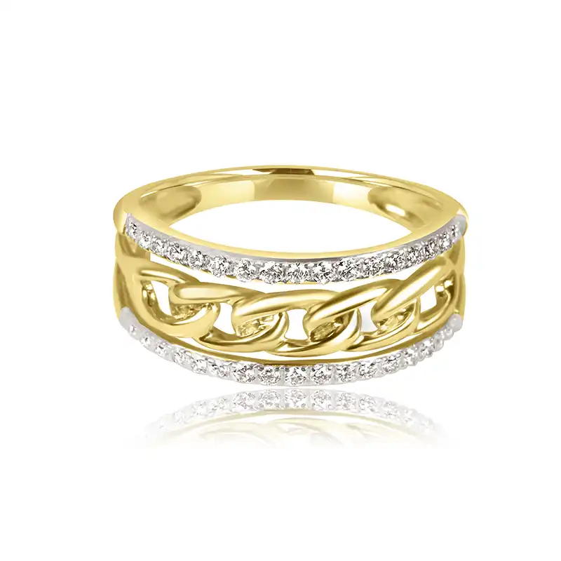 18K Yellow Gold Diamond Ring